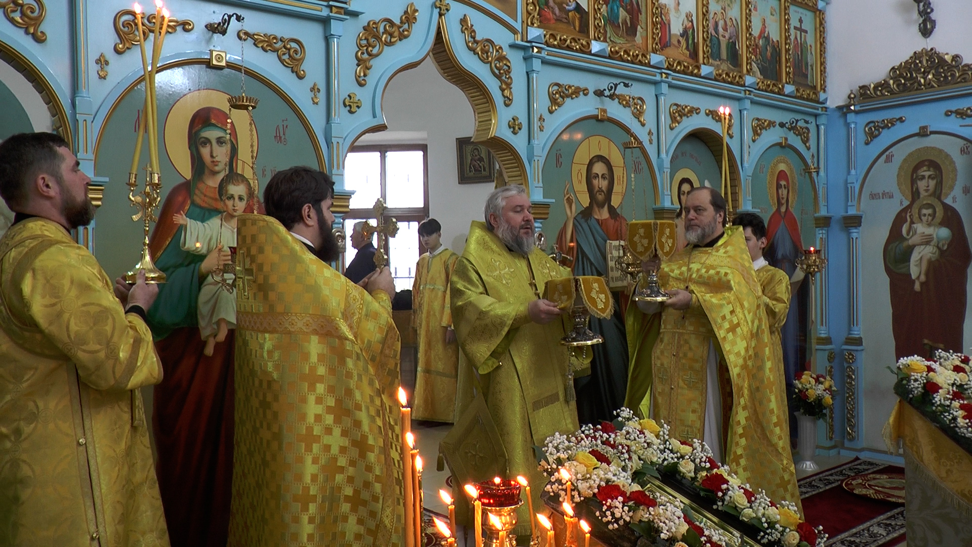 Репортаж о праздничном богослужении в честь 170-летия храма Покрова Пресвятой Богородицы  в сл. Никольской