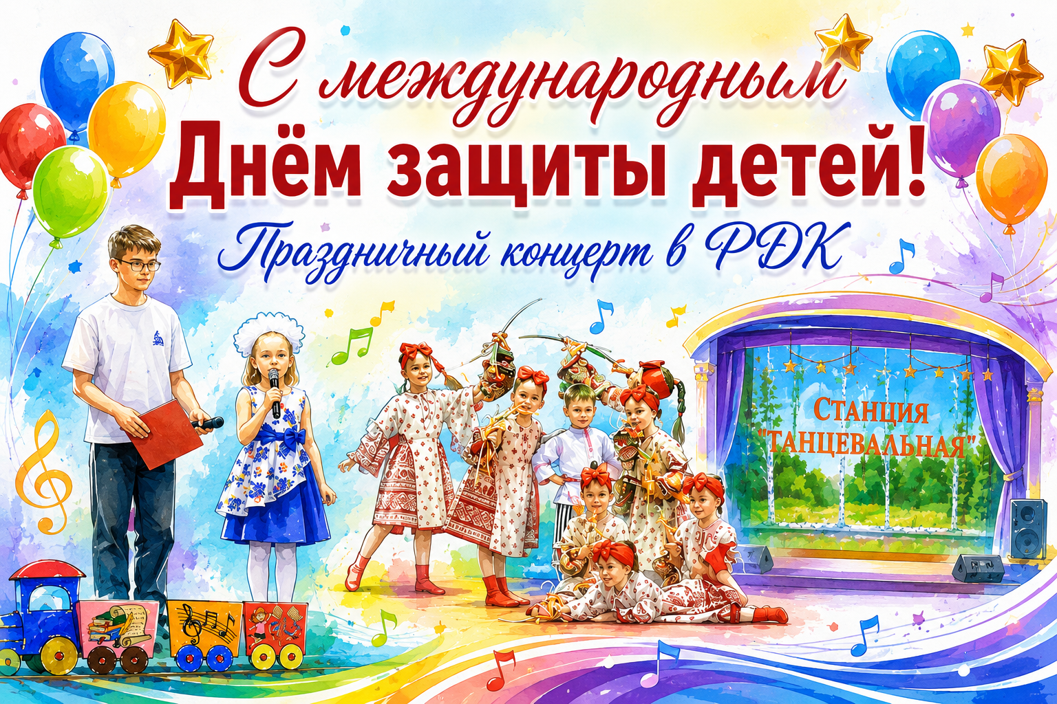 С международным Днём защиты детей! Праздничный концерт в РДК.