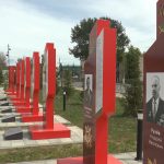 Репортаж о проведенных  работах по  благоустройству памятной  аллеи у  мемориала «Вечный огонь»